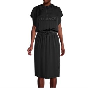 Versace Hooded Logo Blouson Dress $1,995